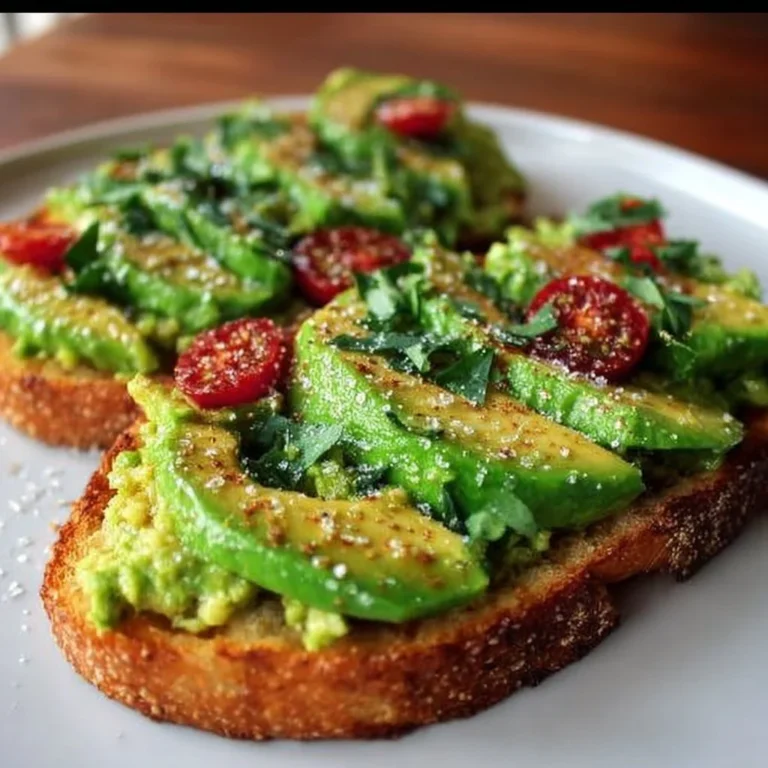 Ein leckeres Avocado-Toast mit Tomaten und Koriander auf einem Holzbrett.