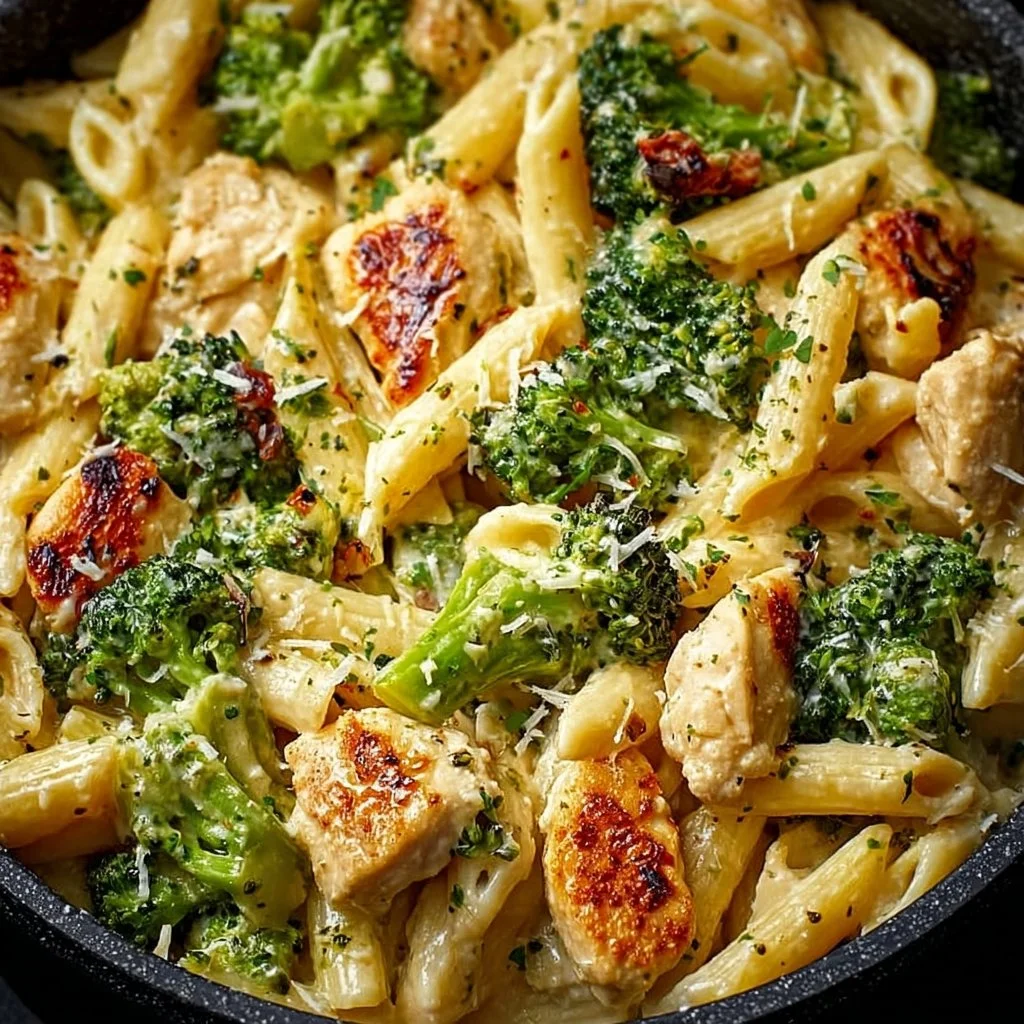 Blitzschnelles Hähnchen-Brokkoli-Pasta