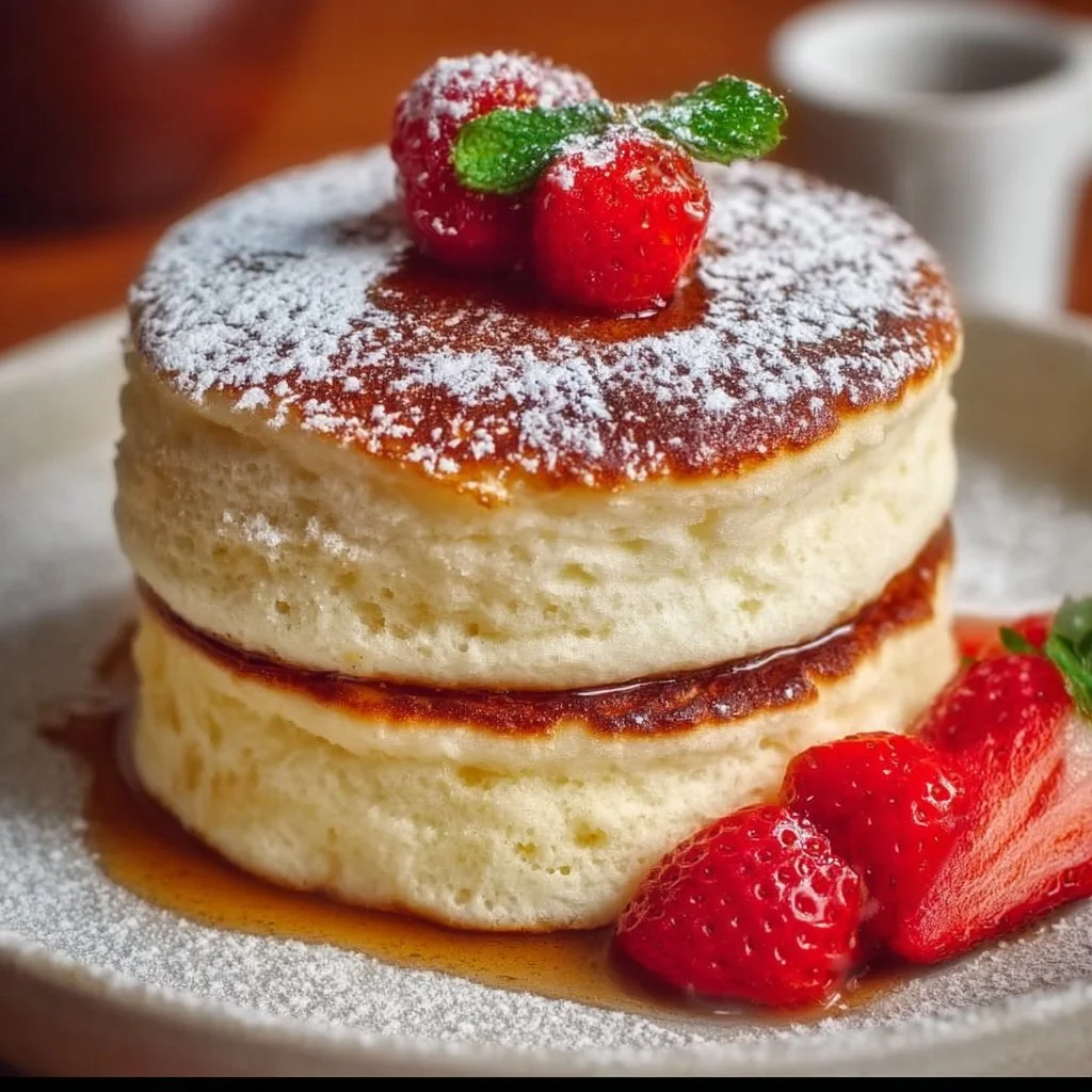 Fluffige japanische Soufflé-Pfannkuchen