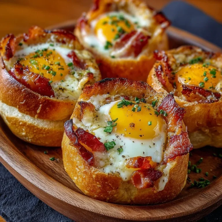 Gefüllte Frühstücksbrötchen mit Ei, Bacon und Käse für ein perfektes Frühstück.