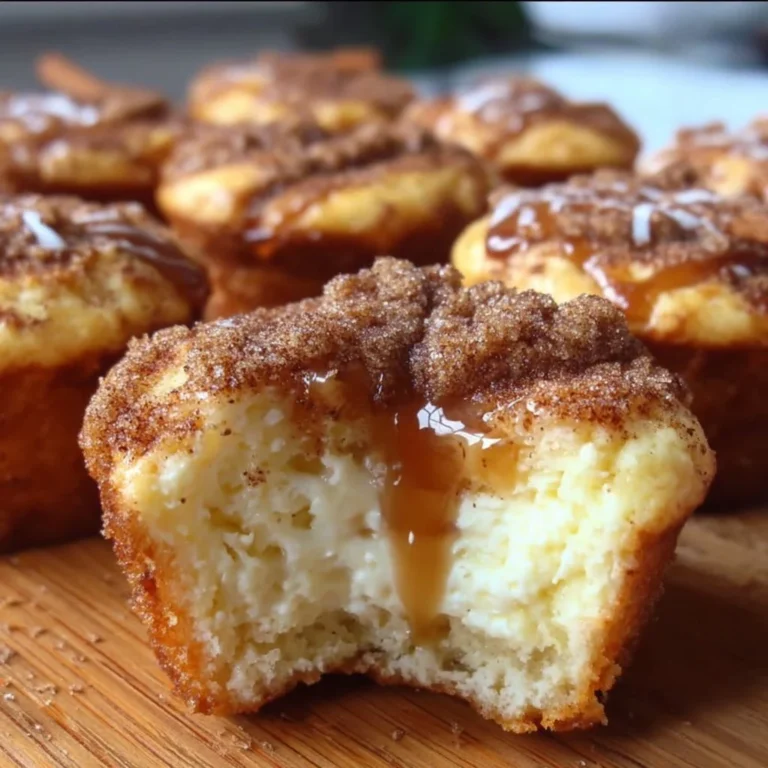 Zimt-Cheesecake-Muffins auf einem Teller, dekoriert mit Zimt und Frischkäsecreme