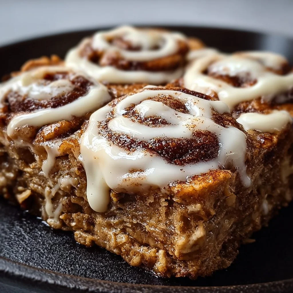 Hohe Protein Zimtschnecken Haferauflauf