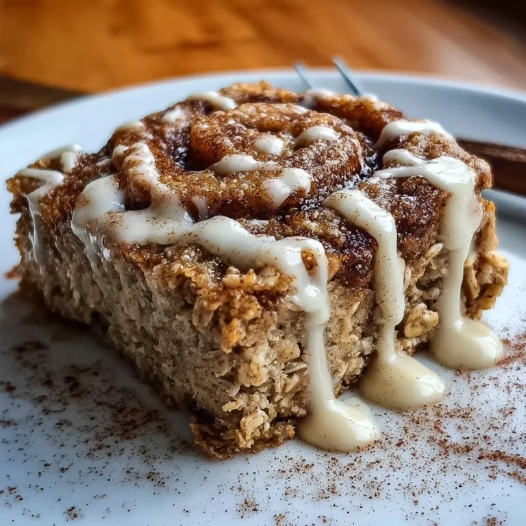 Hohe Protein Zimtschnecken Haferauflauf mit Zimt und Haferflocken