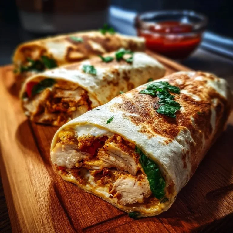 Knusprige Hähnchen-Mozzarella-Wraps aus dem Airfryer auf einem Teller