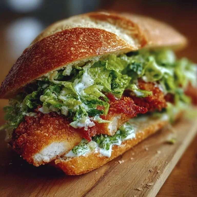 Knuspriges Chicken Caesar Sandwich mit Hühnchen, Salat und Caesar-Dressing