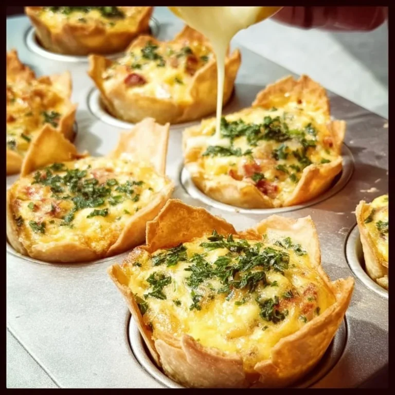 Mini Frühstücks-Quiches auf einem Teller, ideal für ein schnelles Frühstück