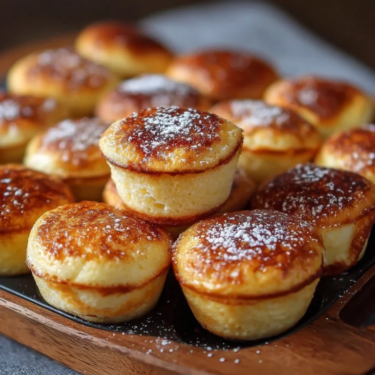 Pfannkuchen Mini-Muffins auf einem Teller serviert