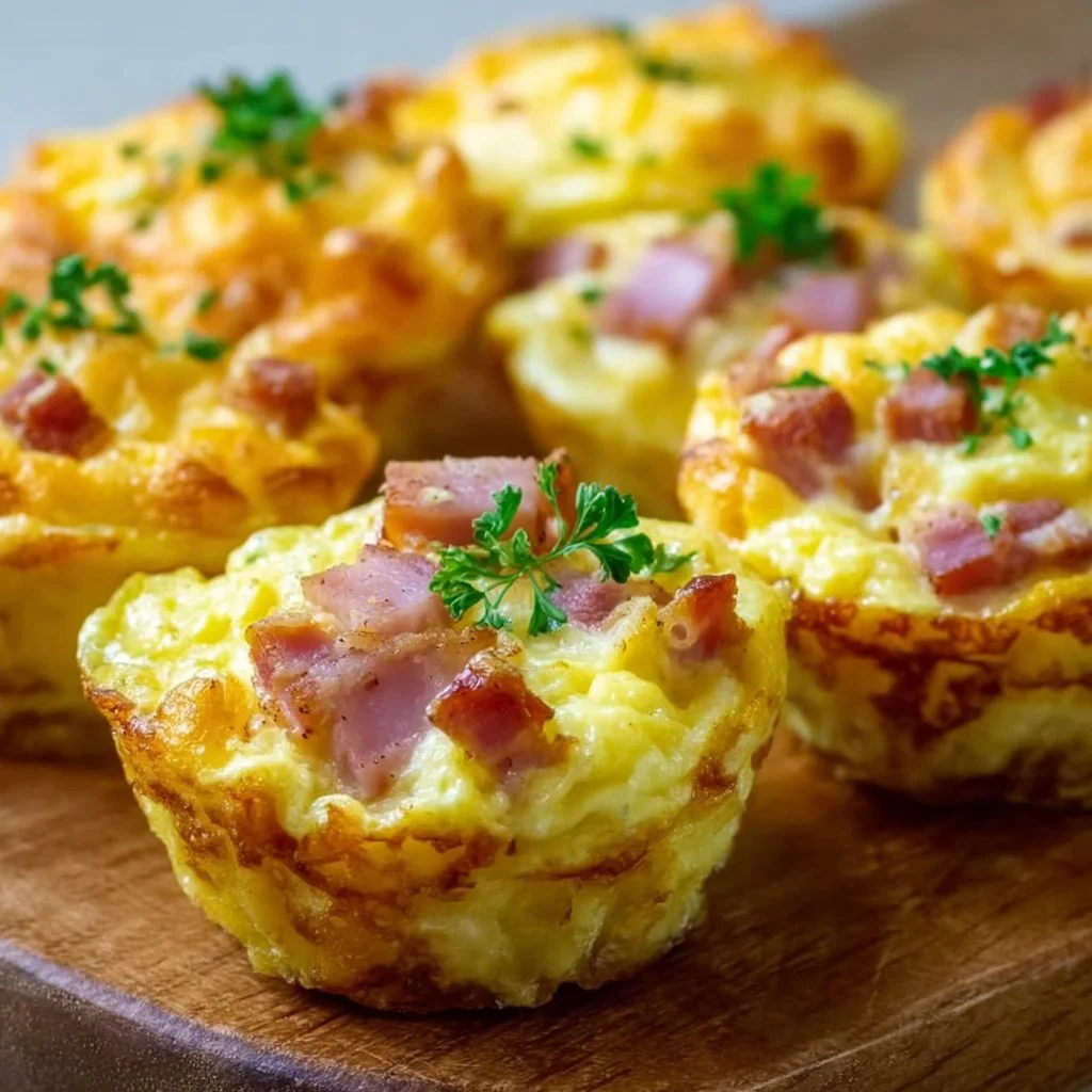 Rührei-Muffins mit Schinken