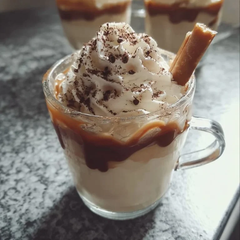 Schnelle Cappuccino Creme in einer Tasse serviert, cremig und aromatisch.