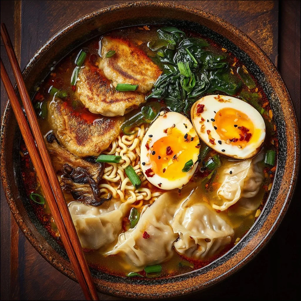 Teigtaschen-Ramen-Schale