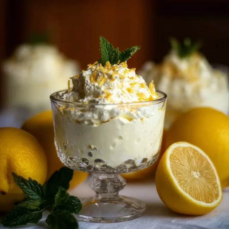 Zitronen Mascarpone Creme in einer dekorativen Schale serviert