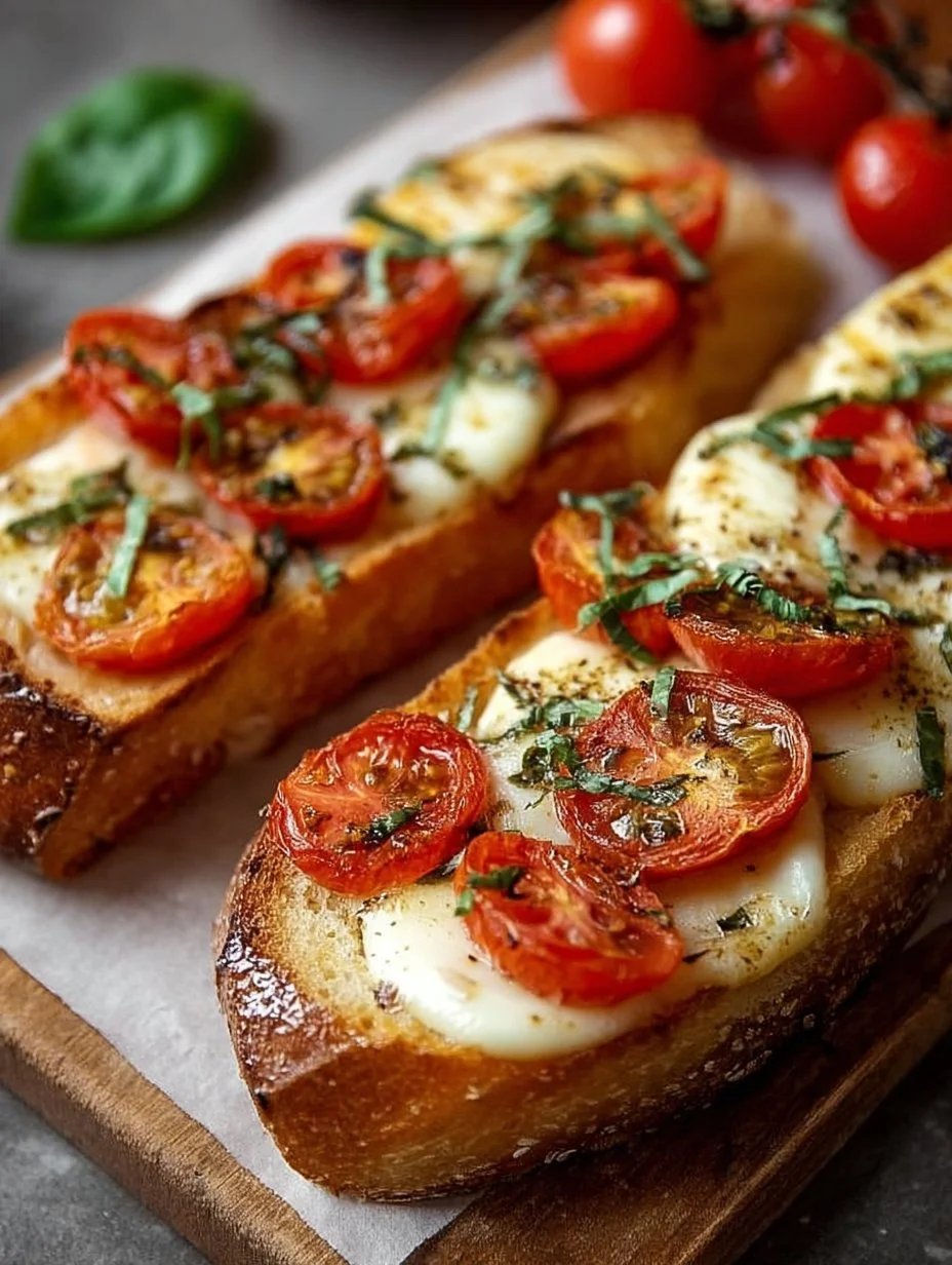 Baguettescheiben mit Tomaten & Mozzarella