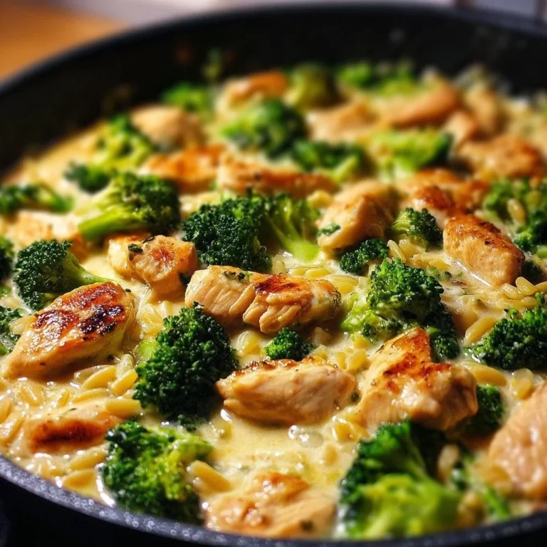 Creamy Hühnchen und Brokkoli Gericht mit frischen Zutaten