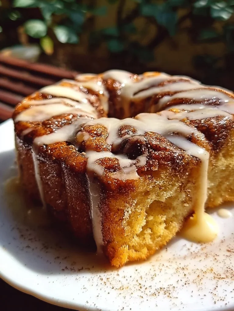 Ein einfacher Zimtkuchen mit Zimtstreuseln auf einem Teller