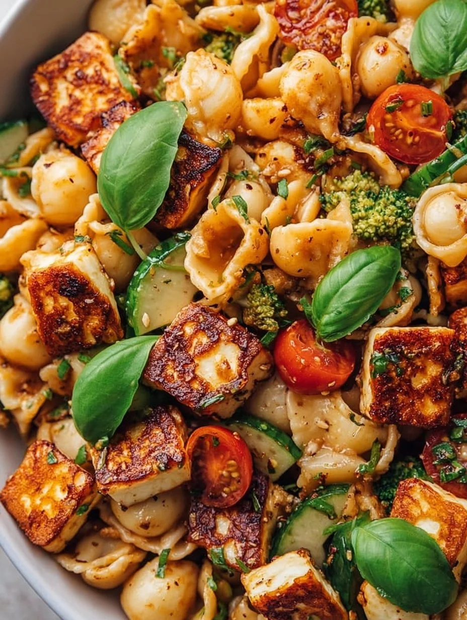 Einfach unwiderstehlicher Halloumi-Pasta-Salat
