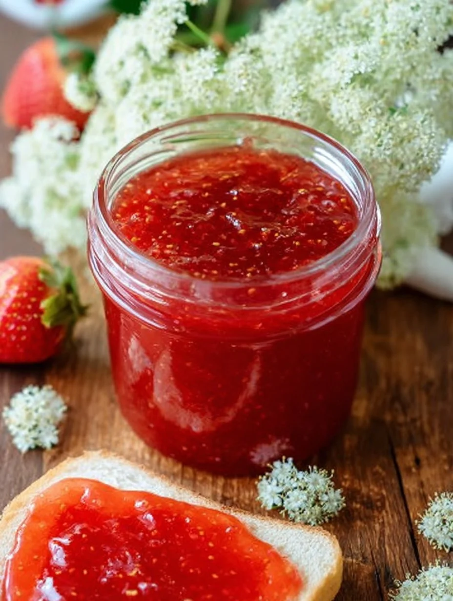 Erdbeer-Holunderblüten-Marmelade