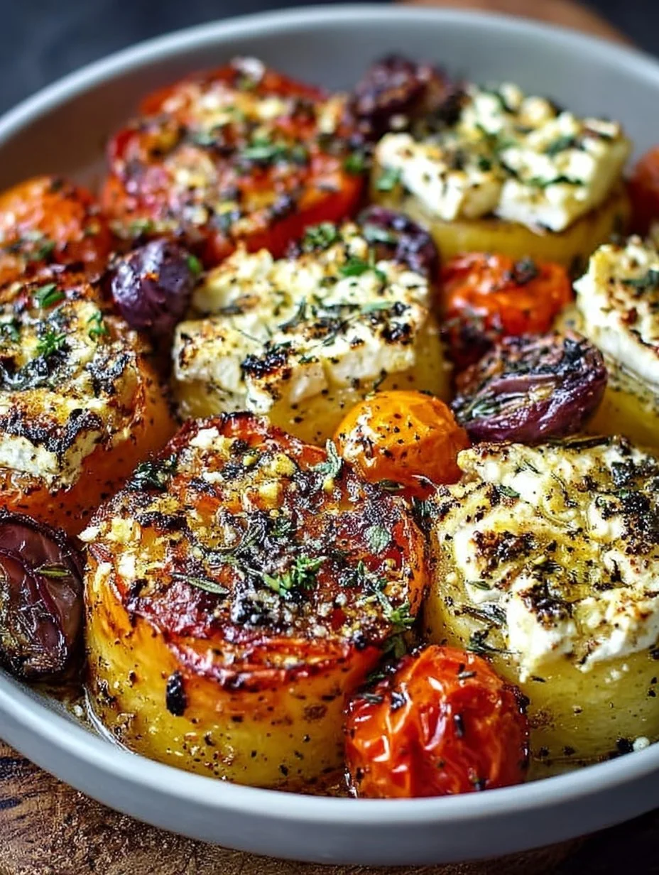 Feta-Kartoffeln im Ofen
