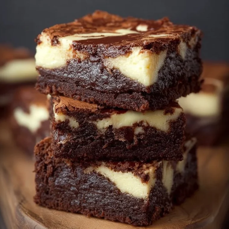 Leckere Frischkäse-Brownies auf einem weißen Teller