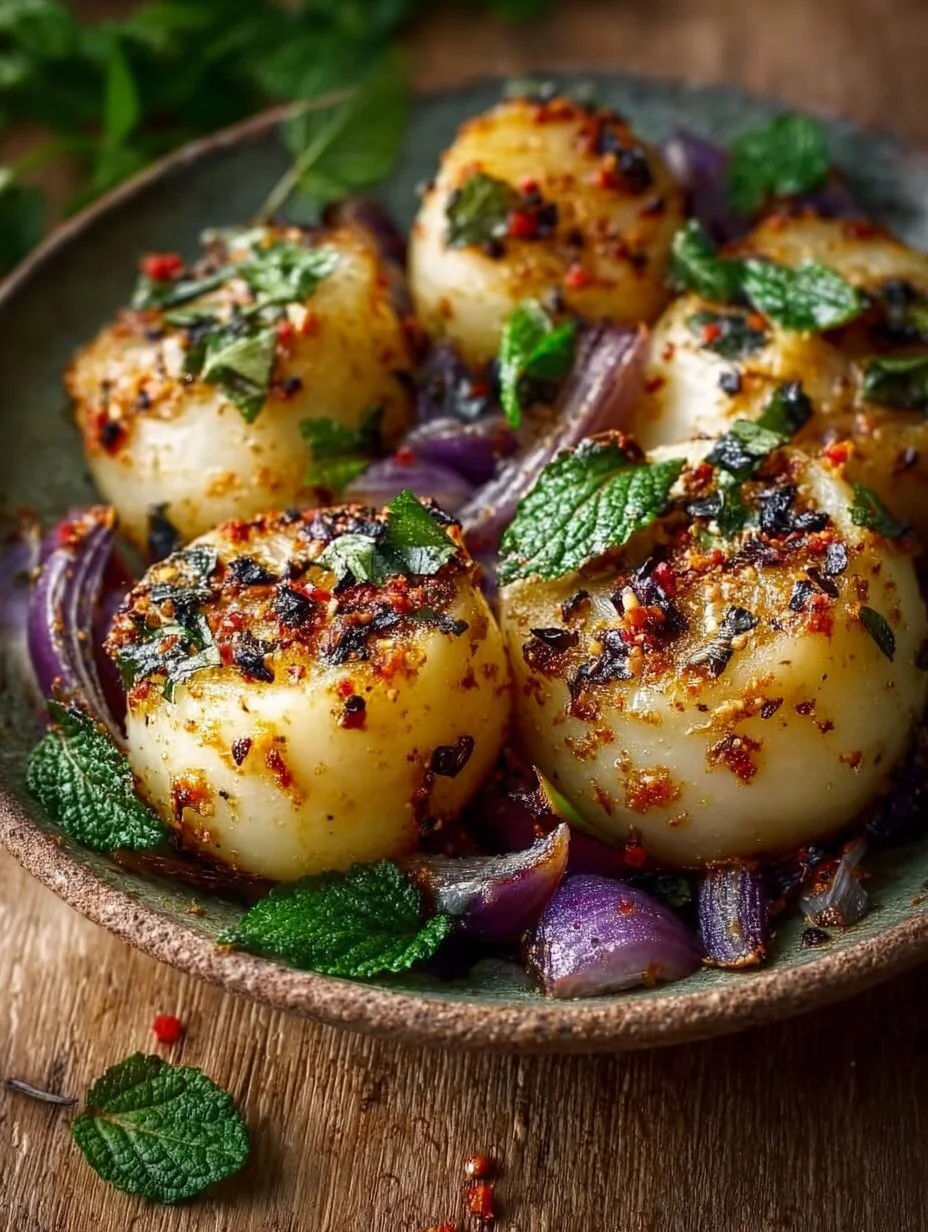 Gebackener Kohlrabi im mediterranen Stil