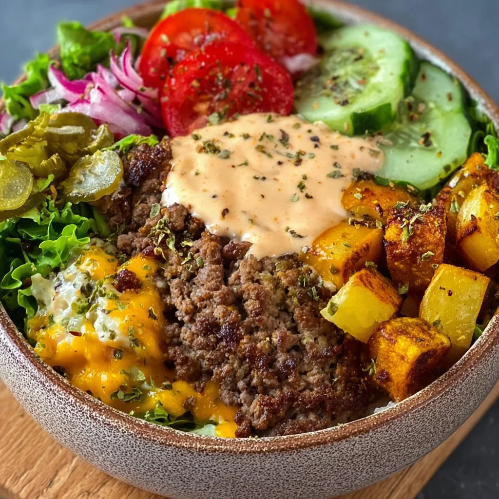 Gesunde Burger Schüssel