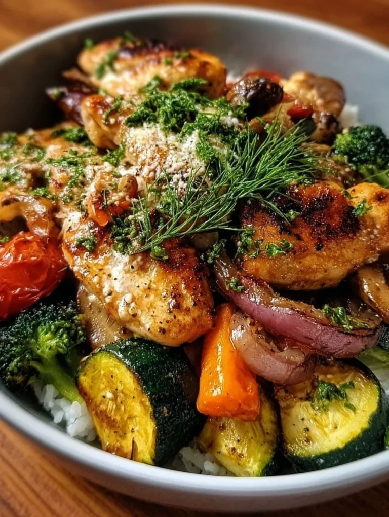 Gesunde Hähnchenpfanne mit frischem Gemüse und Gewürzen