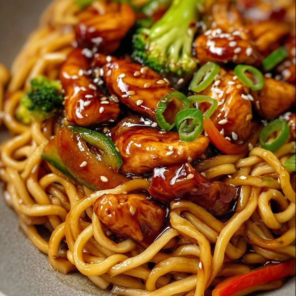 Hähnchen-Teriyaki-Nudeln