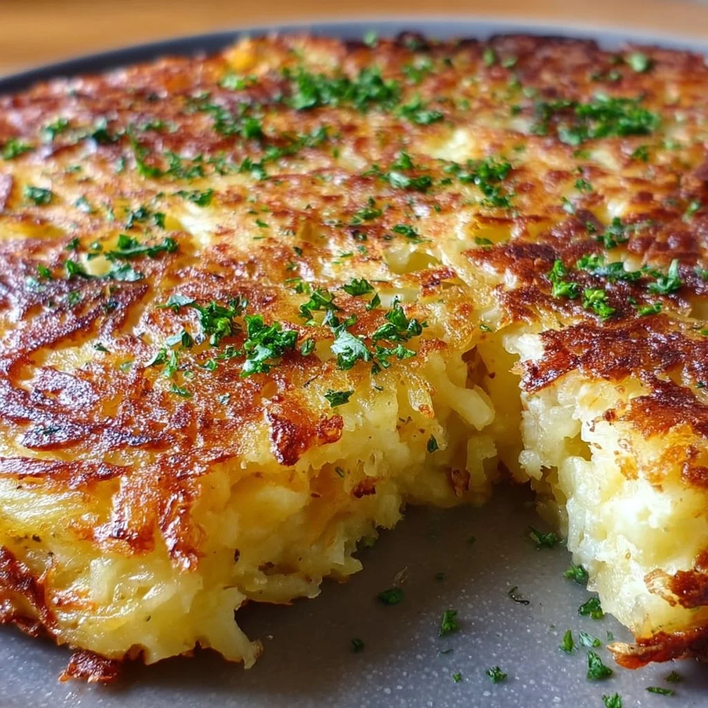 Hüttenkäse Kartoffelrösti Auflauf