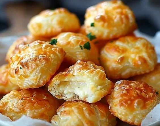 Leckere Käse Puff Snacks zum Snacken und Genießen.