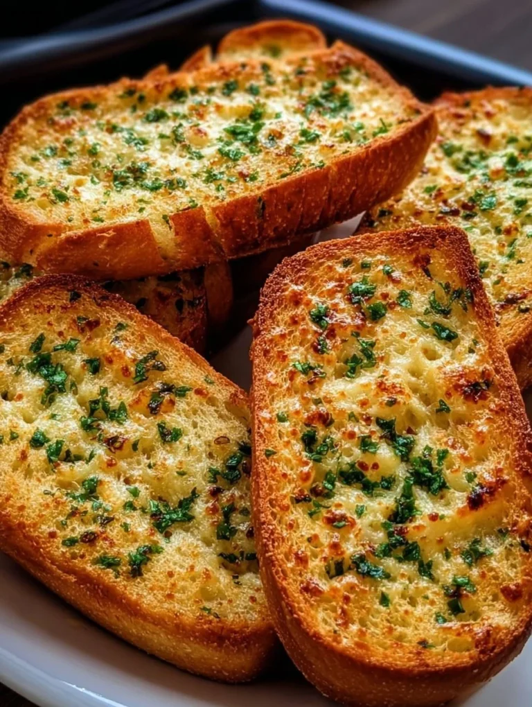 Knoblauchbrot aus dem Airfryer frisch serviert