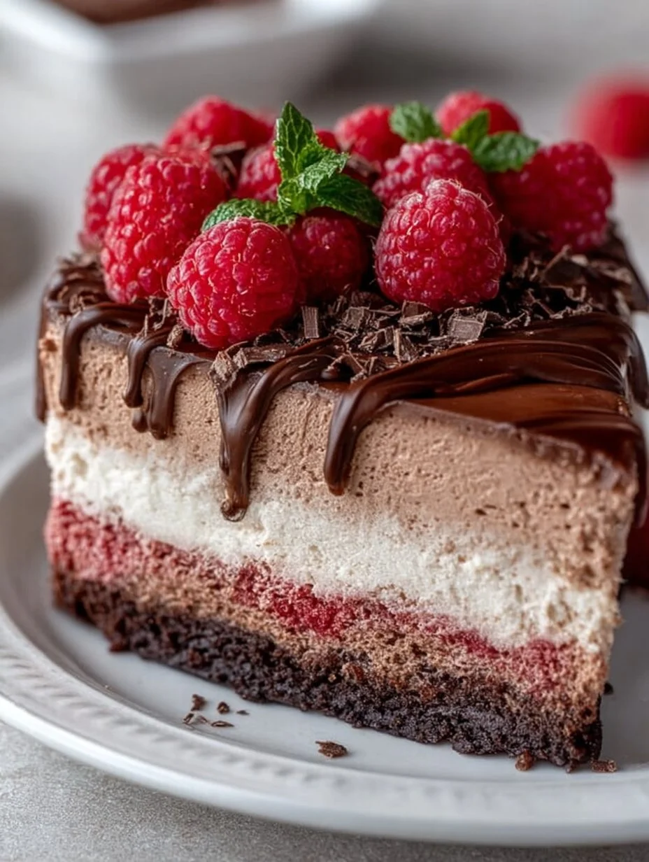 Schokoladen Himbeer Mousse Torte