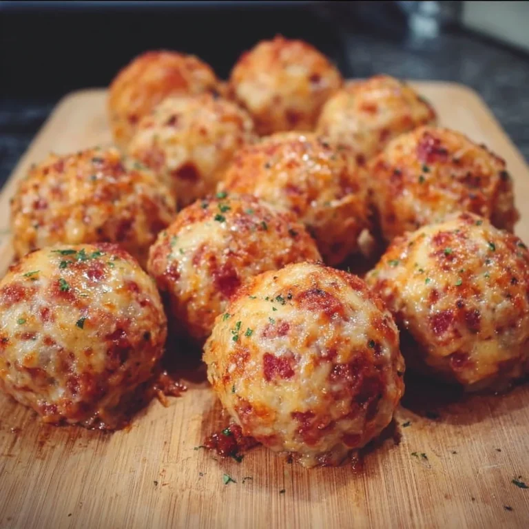 Leckere und knusprige Pizza Bällchen als Snack oder Hauptgericht