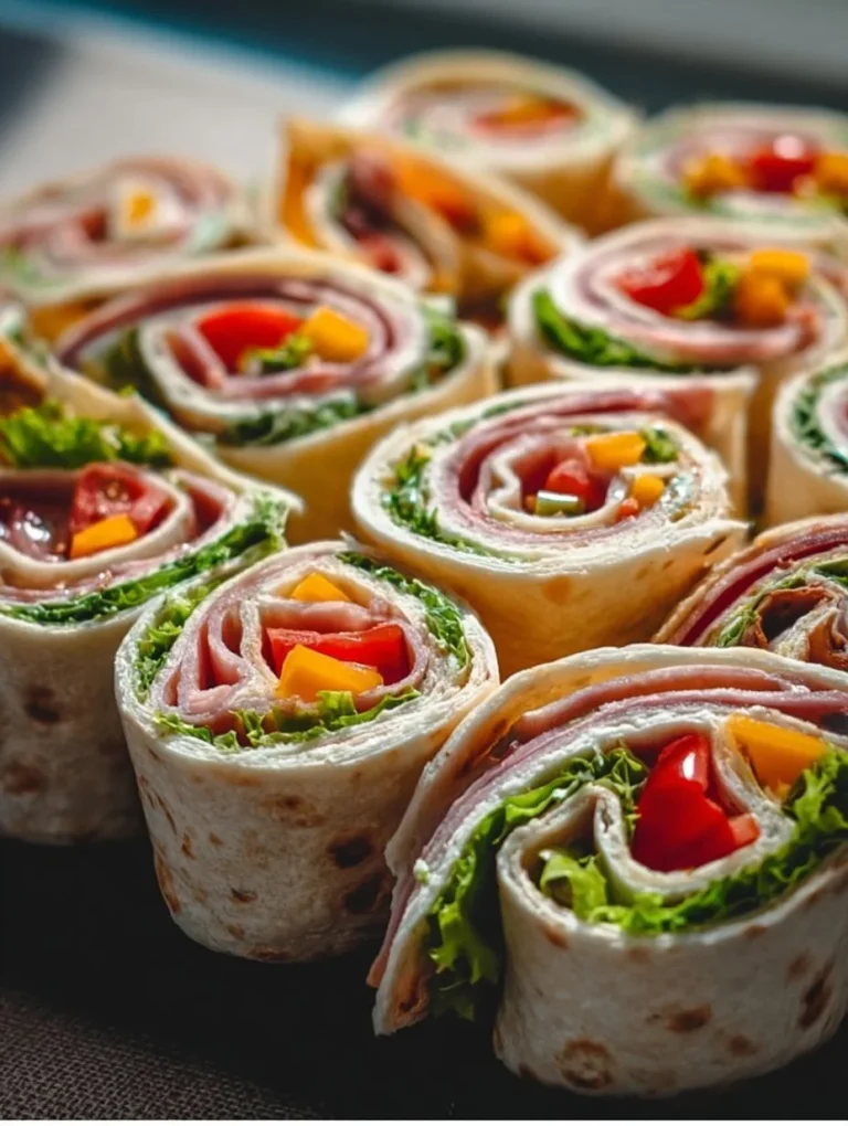 Schmackhafte Wrap Röllchen Fingerfood für Partys und Snacks