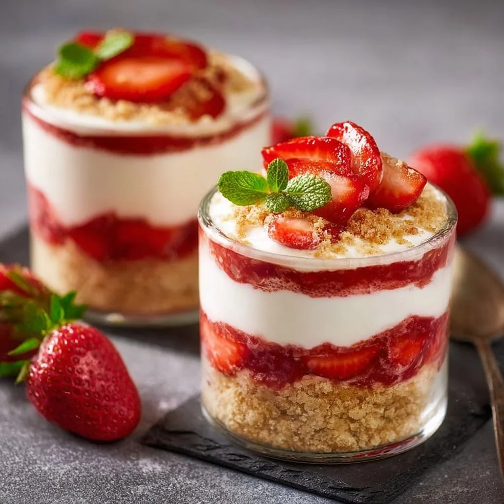 Erdbeer-Dessert im Glas – einfach & schnell