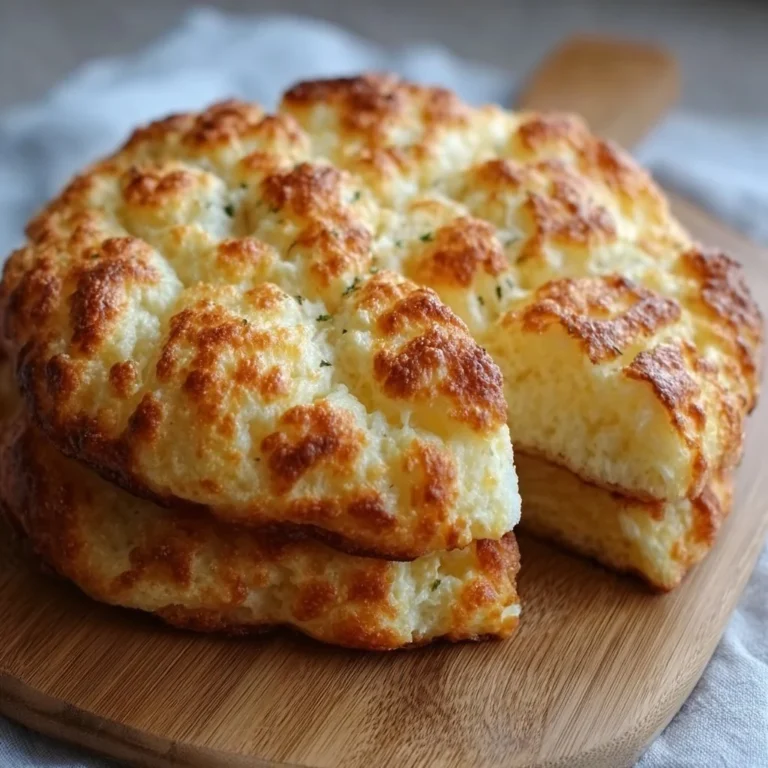 Fluffiges Hüttenkäse Wolkenbrot auf einem Teller, ideal für Low-Carb Ernährung.
