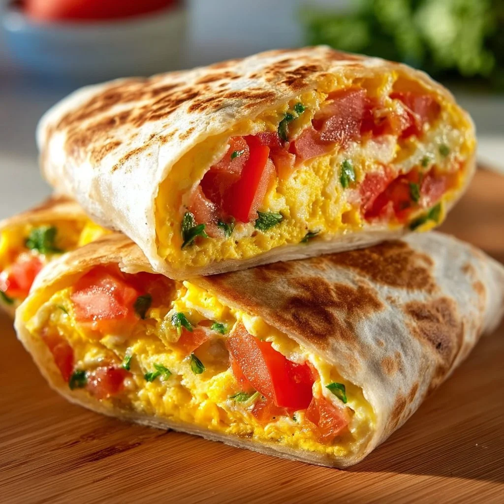 Frühstückswrap mit Ei, Käse & Tomaten – Lecker & Einfach!