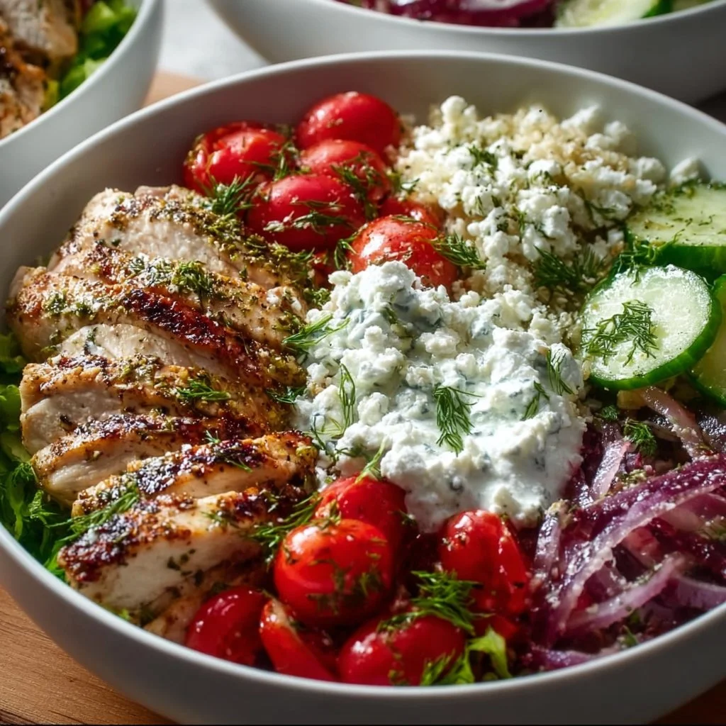 Griechische Hähnchen-Bowls