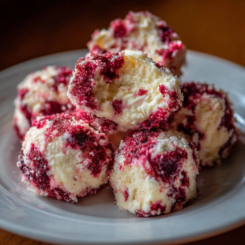 Himbeer Frischkäse Bites - leckere Snacks aus Frischkäse und Himbeeren