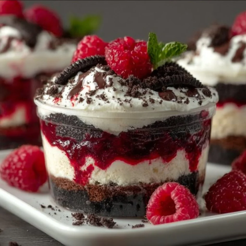 Himbeer-Oreo-Dessert