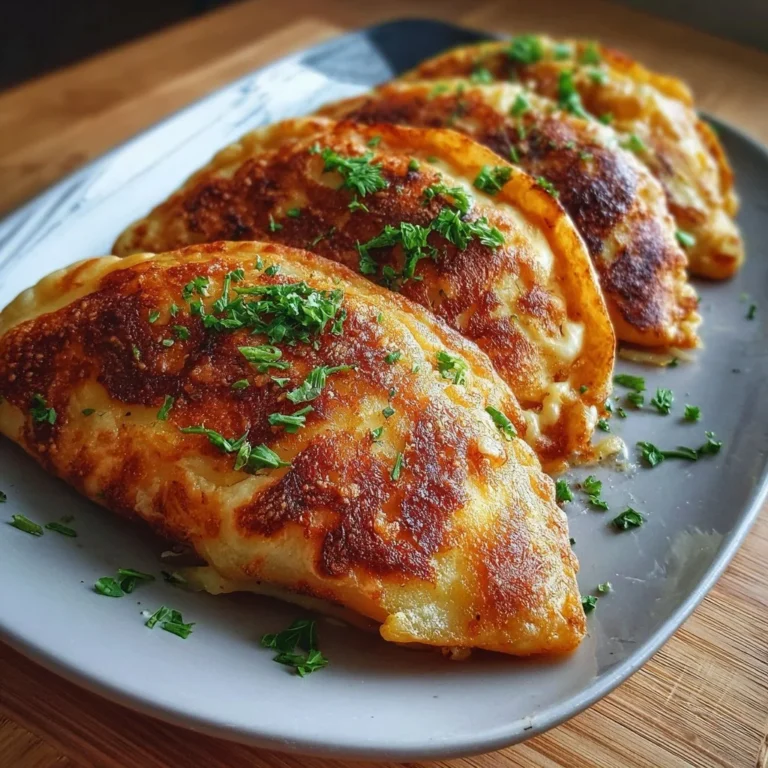 Knusprige Kartoffeltaschen, frisch zubereitet und goldbraun gebacken.