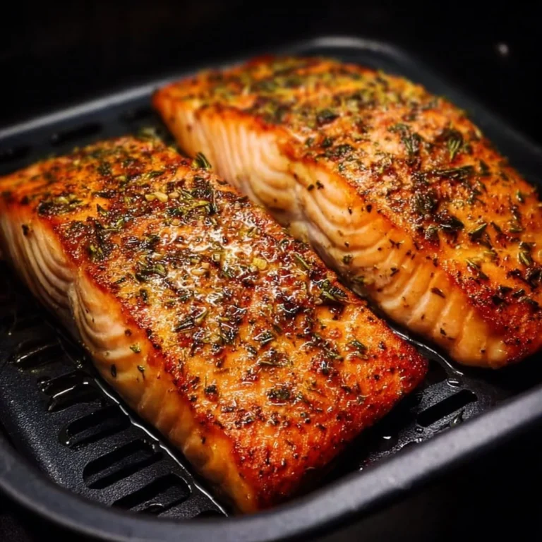 Lachsfilet im Airfryer, saftig und schnell zubereitet.