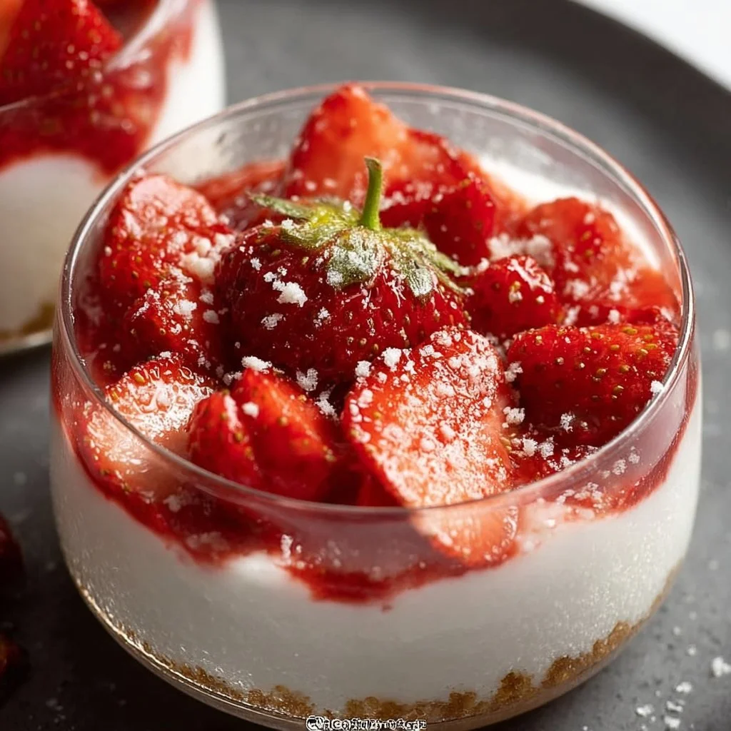 Leichtes Erdbeer-Dessert