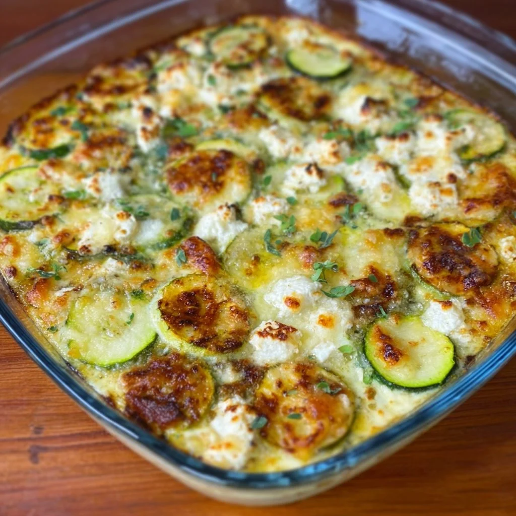 Low Carb Zucchini Casserole mit Feta