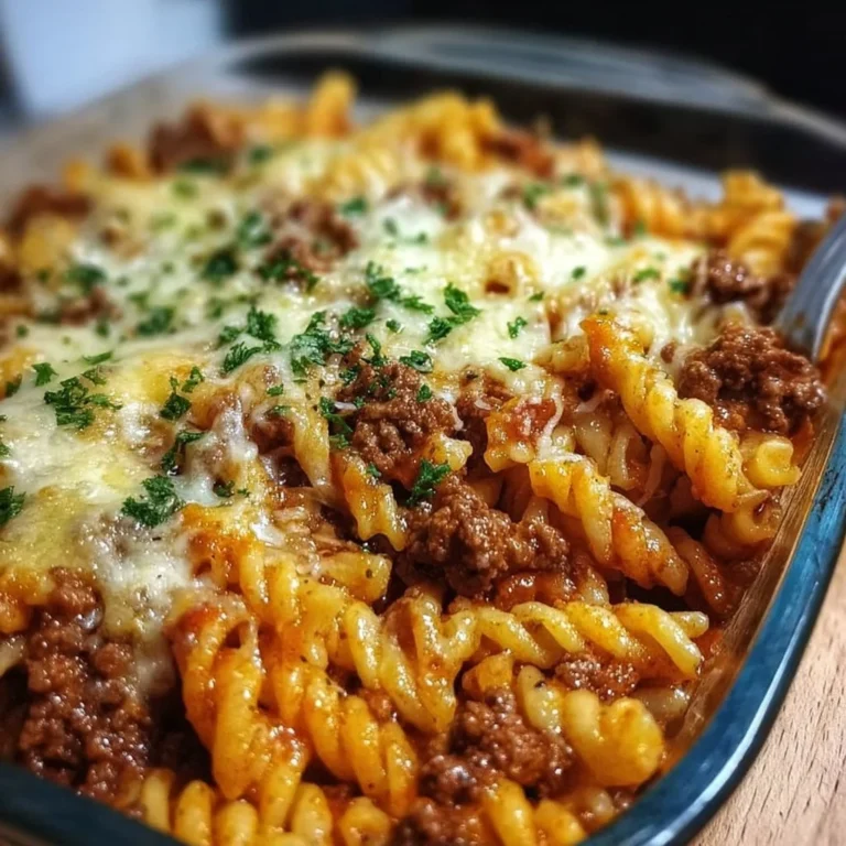 Nudelauflauf mit Hackfleisch aus dem Ofen, perfekt für ein Familienessen