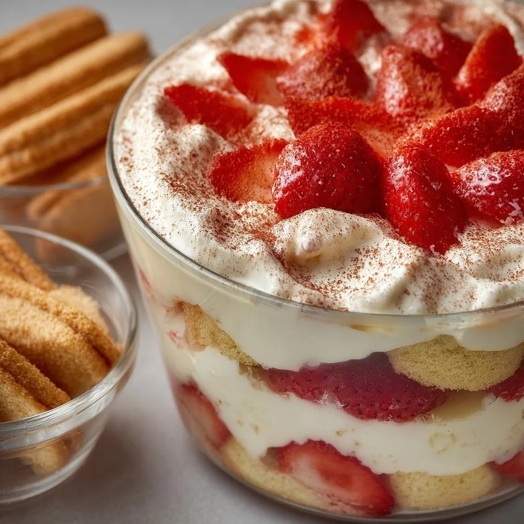 Raffaello-Erdbeer-Tiramisu