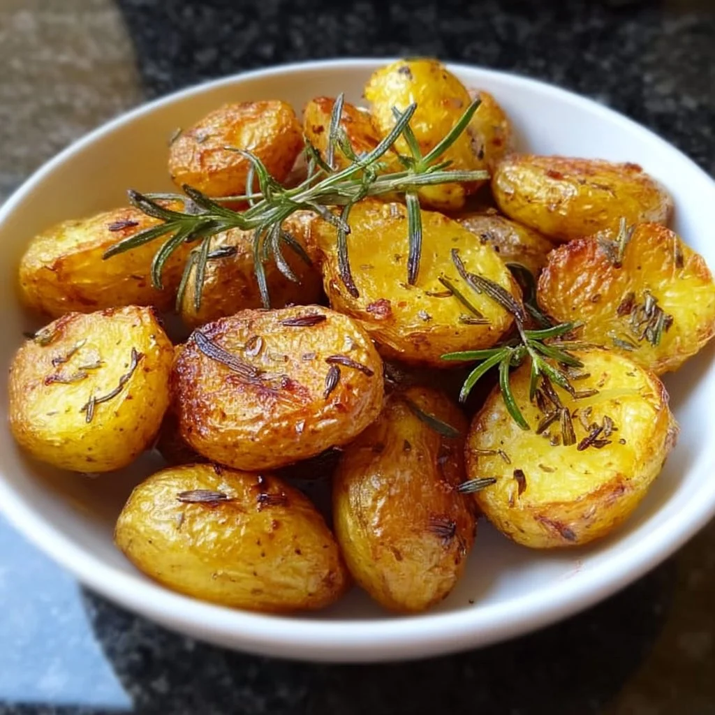 Köstliche Rosmarinkartoffeln aus der Heißluftfritteuse, knusprig und aromatisch.
