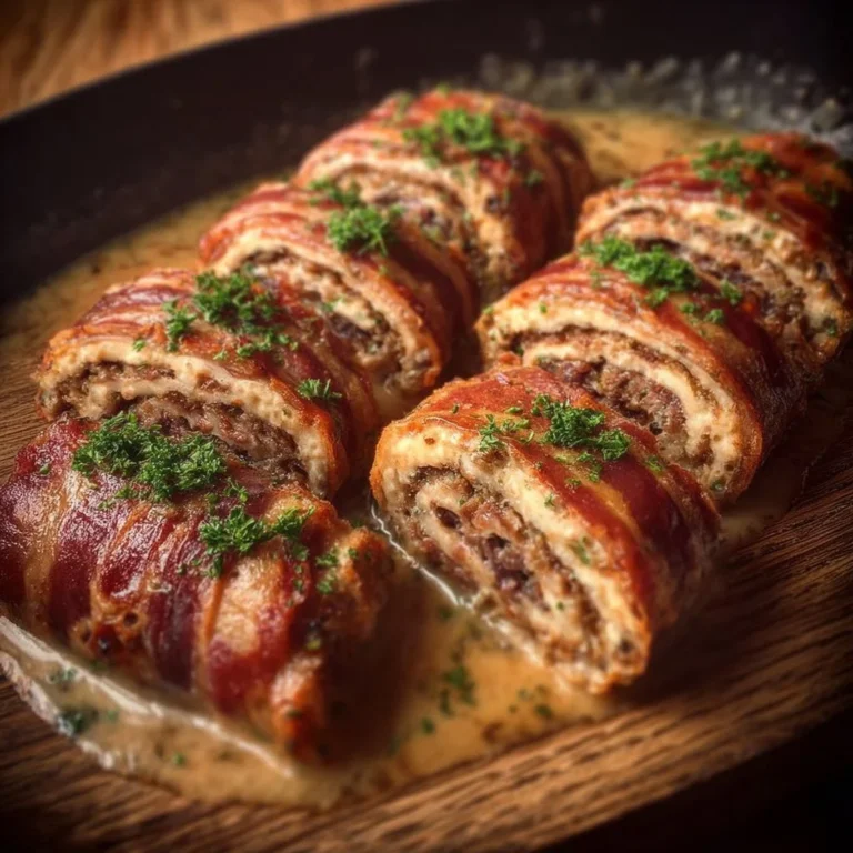Schwarzwälder Hackrouladen mit saftigem Hackfleisch und würziger Füllung