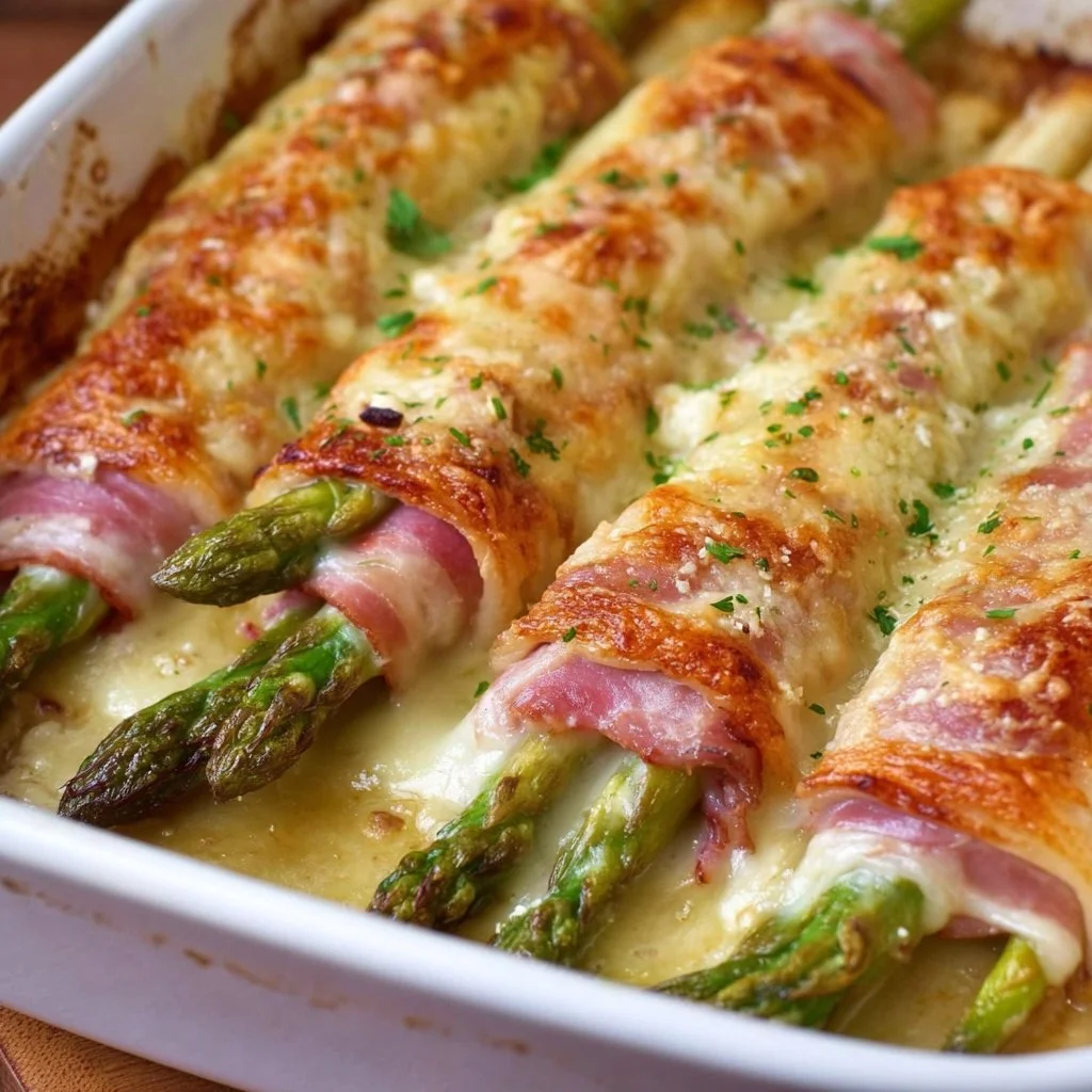 Spargel-Schinken-Röllchen überbacken – einfach & wie bei Oma