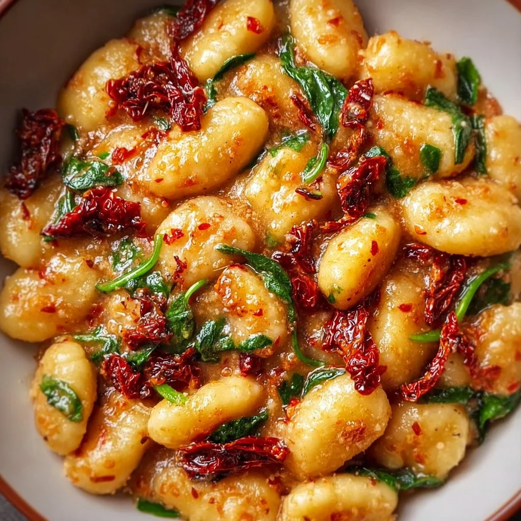 Vegane Gnocchi mit sonnengetrockneter Tomatensauce