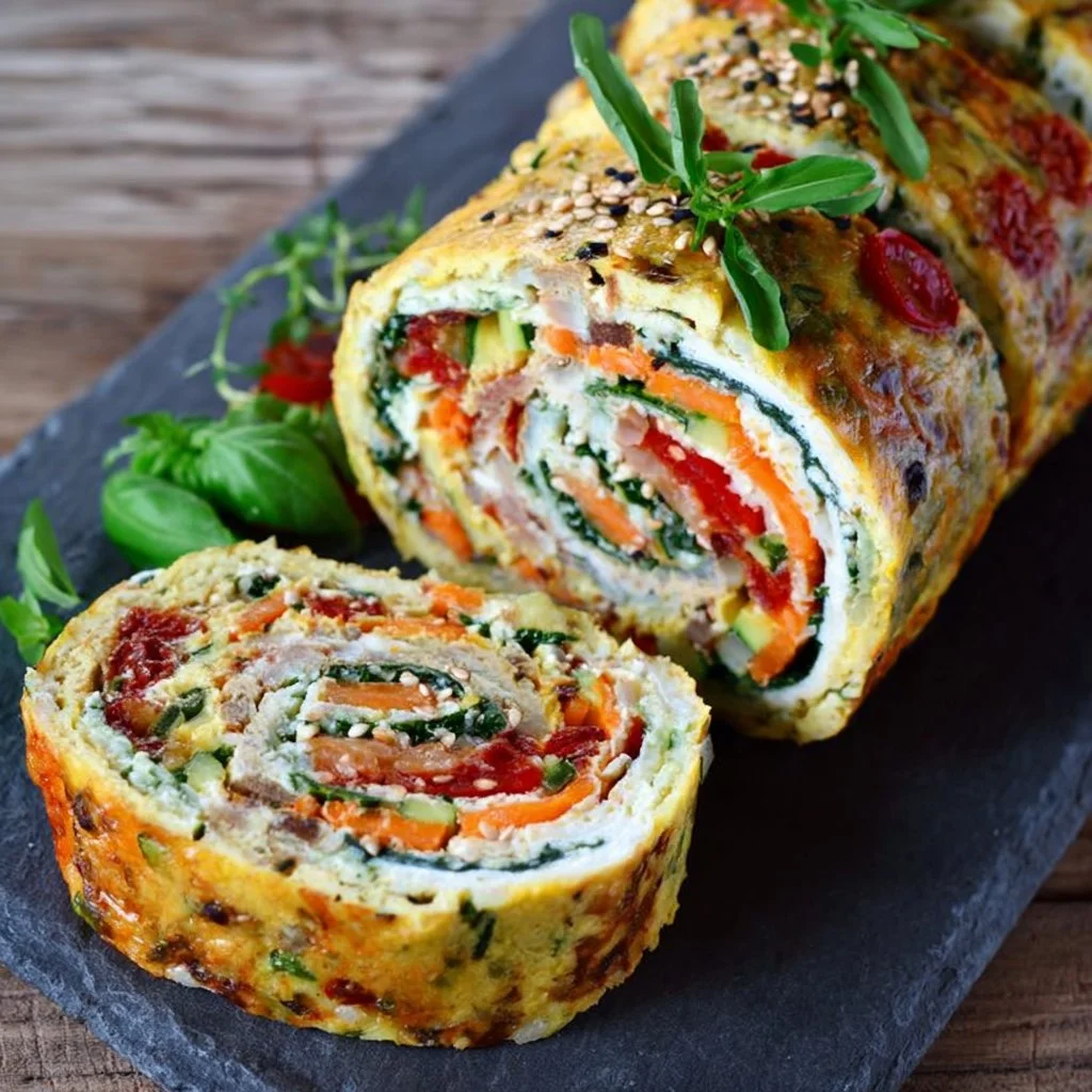 Vegetarische High-Protein-Gemüserolle