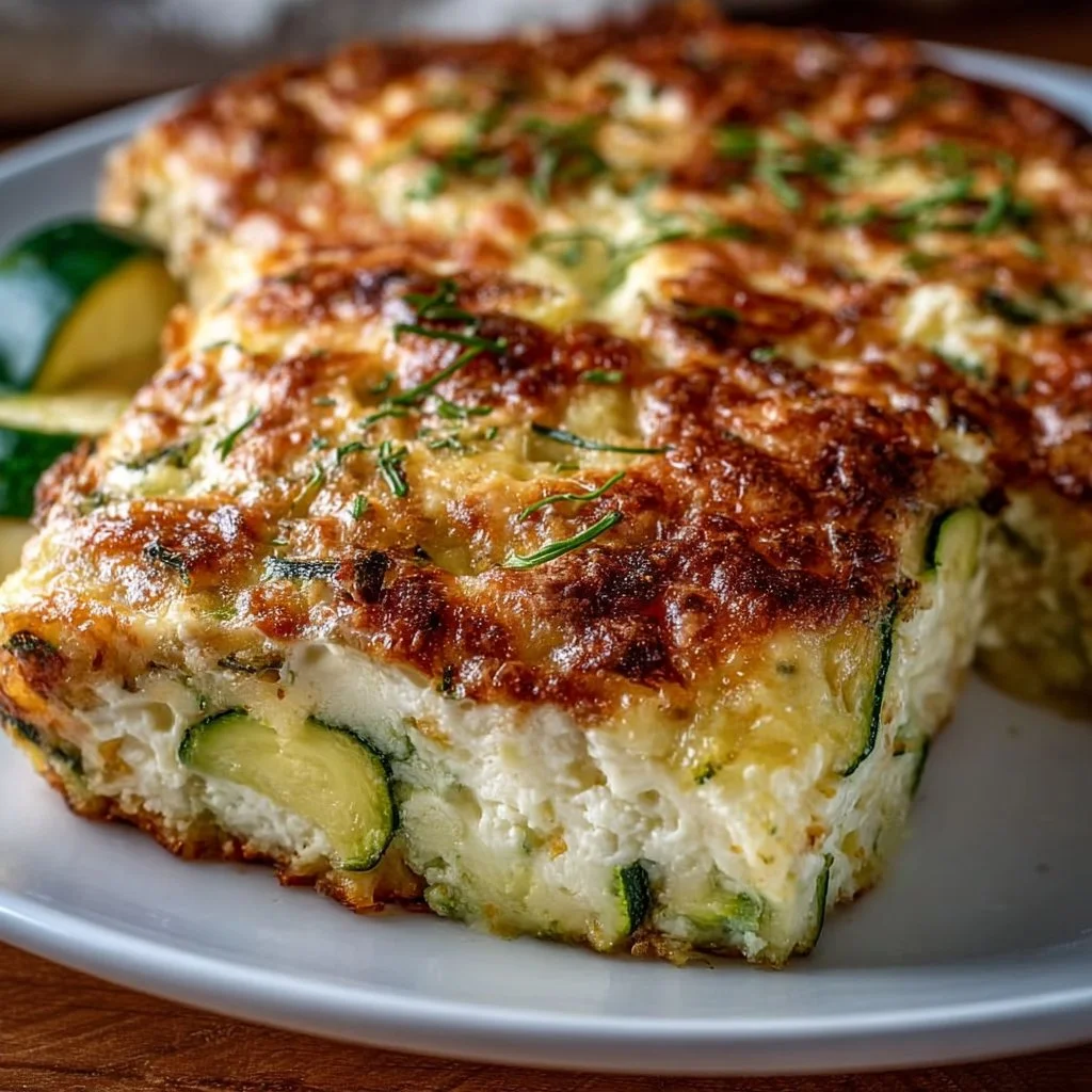 Zucchini-Hüttenkäse-Auflauf